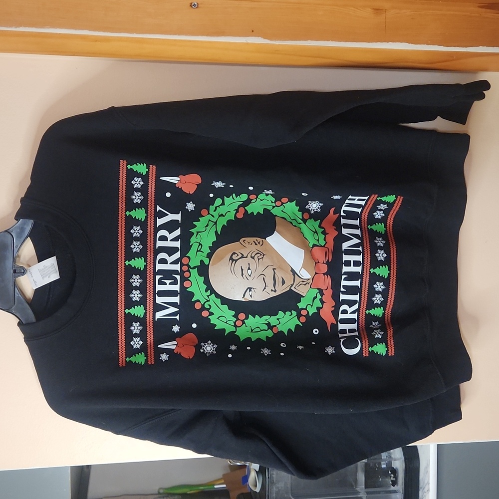 Mike Tyson “Funny” Merry Christmas Ugly Holiday Sweatshirt: Adult Medium
